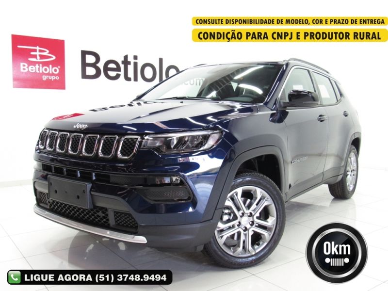 JEEP Compass LONGITUDE T270 TURBO FLEX 2024/2024 BETIOLO NOVOS E SEMINOVOS LAJEADO / Carros no Vale