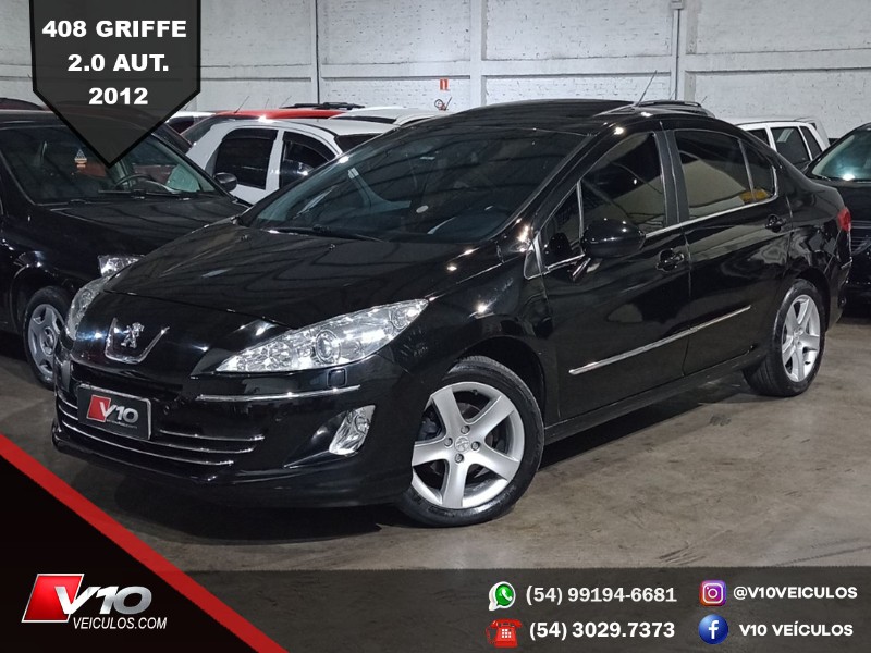 PEUGEOT 408 GRIFFE 2.0 16V AUT 2012 2012/2012 V10 VEÍCULOS CAXIAS DO SUL / Carros no Vale