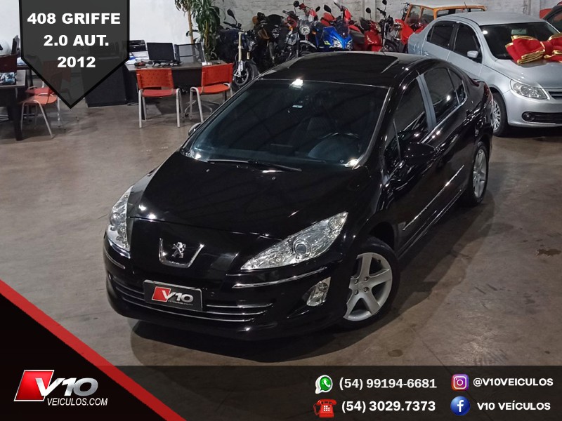 PEUGEOT 408 GRIFFE 2.0 16V AUT 2012 2012/2012 V10 VEÍCULOS CAXIAS DO SUL / Carros no Vale