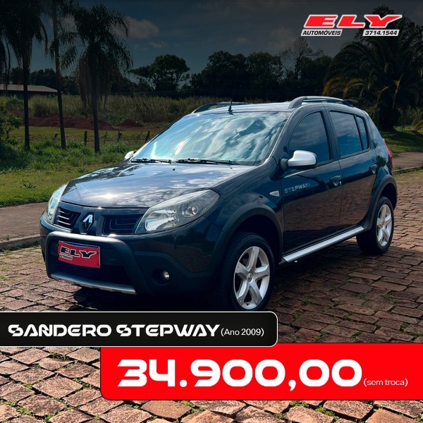 RENAULT SANDERO 1.6 STEPWAY 16V 2009/2009 ELY AUTOMÓVEIS LAJEADO / Carros no Vale