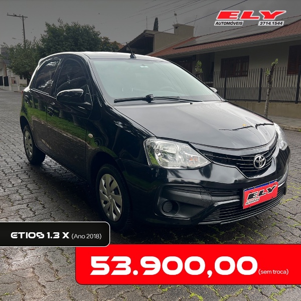 TOYOTA ETIOS 1.3 X 2018/2018 ELY AUTOMÓVEIS LAJEADO / Carros no Vale