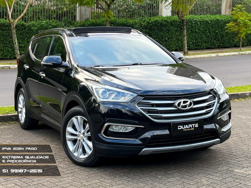 HYUNDAI SANTA FE 3.3 MPFI 4X4 7 LUGARES V6 270CV 2017/2018 DUARTE VEÍCULOS PORTO ALEGRE / Carros no Vale