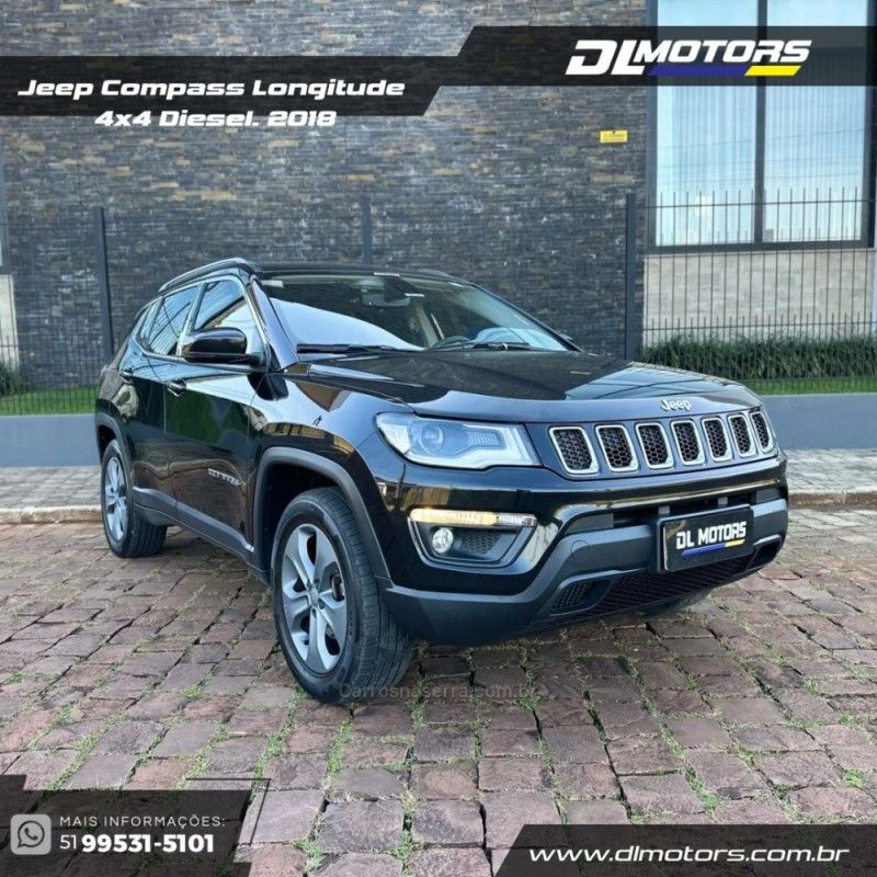 JEEP COMPASS 2.0 16V LONGITUDE 4X4 2018/2018 DL MOTORS LAJEADO / Carros no Vale