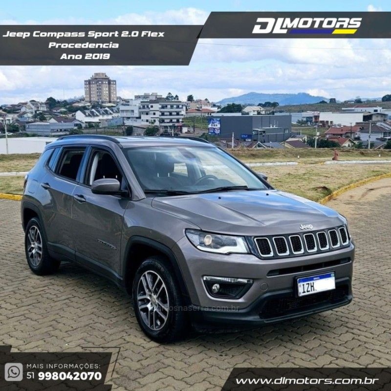 JEEP COMPASS 2.0 16V SPORT 2019/2019 DL MOTORS LAJEADO / Carros no Vale