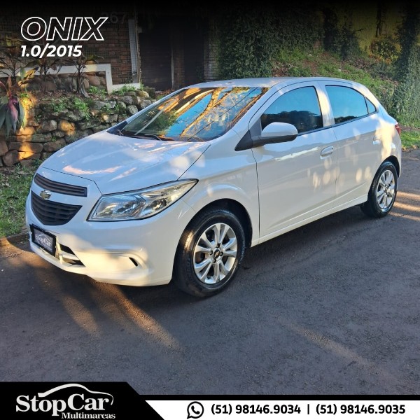 CHEVROLET ONIX 1.0 LS 2015/2015 STOPCAR MULTIMARCAS ESTRELA / Carros no Vale