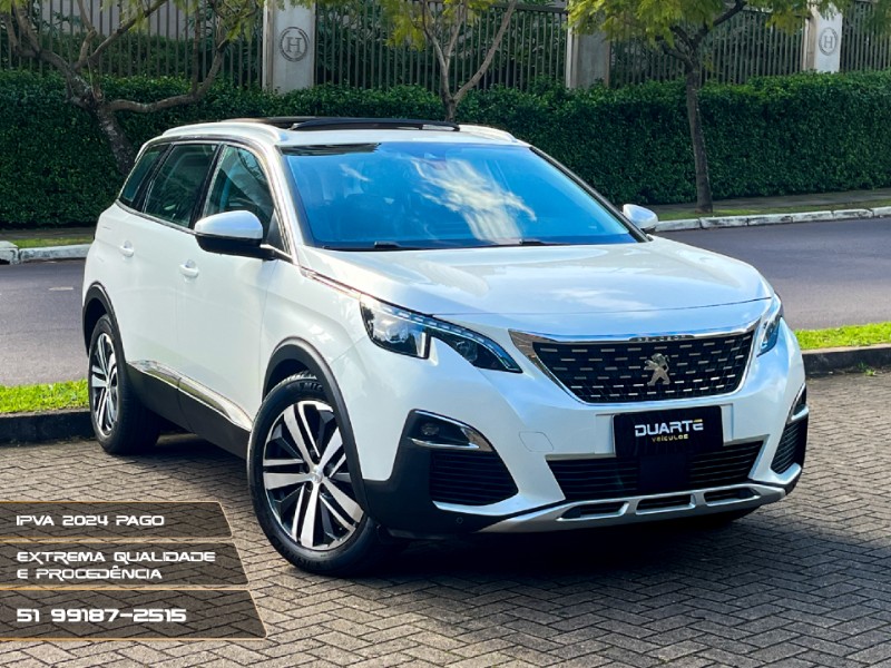 PEUGEOT 5008 GRIFFE 1.6 TURBO 16V 2018/2019 DUARTE VEÍCULOS PORTO ALEGRE / Carros no Vale