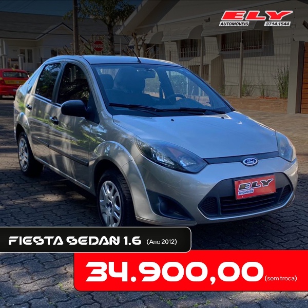 FORD FIESTA SEDAN 1.6 8V FLEX 2012/2012 ELY AUTOMÓVEIS LAJEADO / Carros no Vale