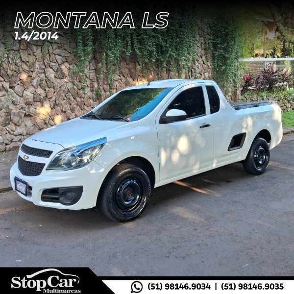 CHEVROLET MONTANA LS 1.4 ECONOFLEX 8V 2P 2014/2014 STOPCAR MULTIMARCAS ESTRELA / Carros no Vale