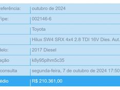 Toyota HILUX SW4 2.8 SRX 4X4 7 LUGARES 16V TURBO INTERCOOLER DIESEL 4P AUTOMÁTICO 2016/2017 BETIOLO NOVOS E SEMINOVOS LAJEADO / Carros no Vale