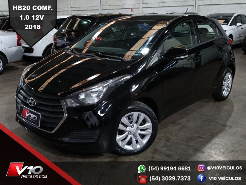 HYUNDAI HB20 COMF./C.PLUS/C.STYLE 1.0 FLEX 12V 2018/2018 V10 VEÍCULOS CAXIAS DO SUL / Carros no Vale