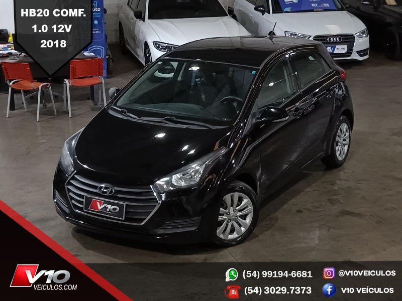 HYUNDAI HB20 COMF./C.PLUS/C.STYLE 1.0 FLEX 12V 2018/2018 V10 VEÍCULOS CAXIAS DO SUL / Carros no Vale