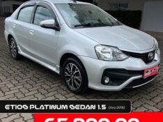 TOYOTA ETIOS 1.5 PLATINUM SEDAN 16V 2018/2018 ELY AUTOMÓVEIS LAJEADO / Carros no Vale