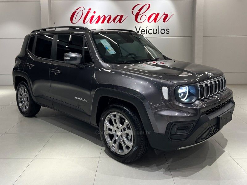 JEEP RENEGADE 1.3 LONGITUDE T270 16V TURBO 2024/2025 ÓTIMA CAR FLORES DA CUNHA / Carros no Vale