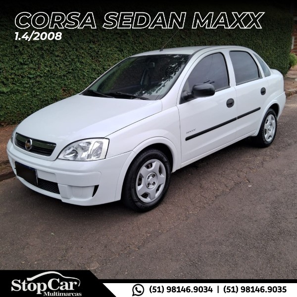 CHEVROLET CORSA SEDAN MAXX 2008/2008 STOPCAR MULTIMARCAS ESTRELA / Carros no Vale