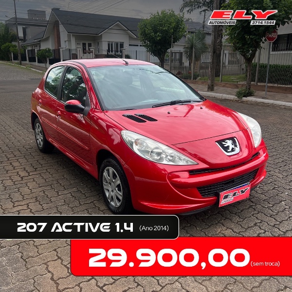 PEUGEOT 207 1.4 ACTIVE 8V 2014/2014 ELY AUTOMÓVEIS LAJEADO / Carros no Vale