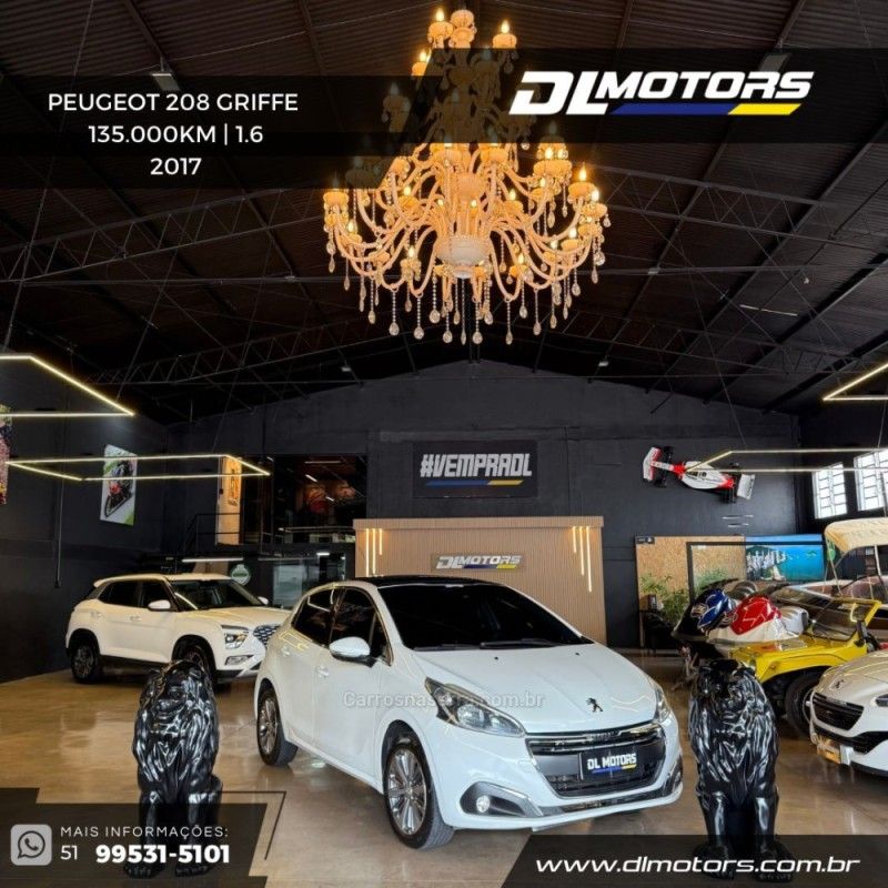 PEUGEOT 208 1.6 GRIFFE 16V 2016/2017 DL MOTORS LAJEADO / Carros no Vale