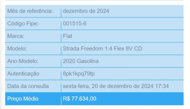 Fiat STRADA 1.4 MPI FREEDOM CD 8V FLEX 3P MANUAL 2019/2020 BETIOLO NOVOS E SEMINOVOS LAJEADO / Carros no Vale