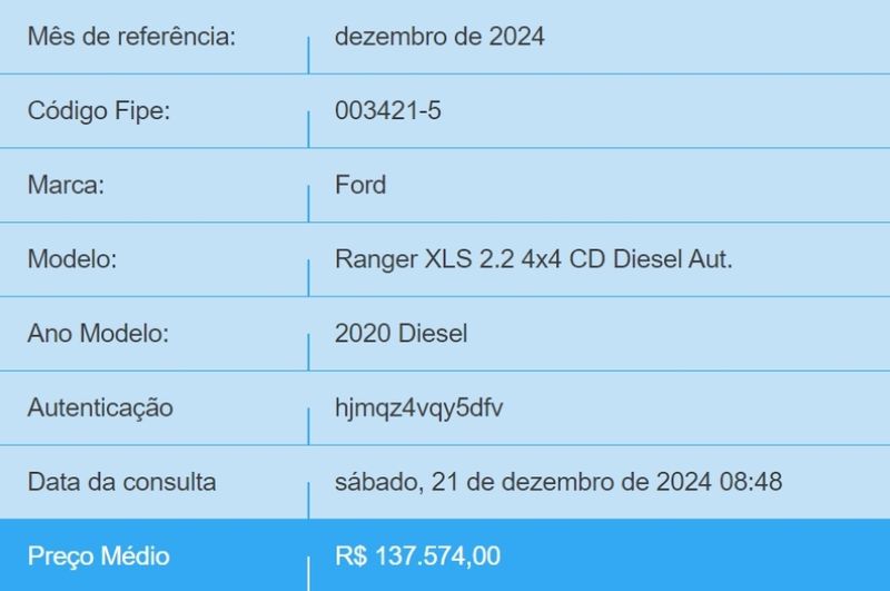 Ford RANGER 2.2 XLS 4X4 CD 16V DIESEL 4P AUTOMÁTICO 2020/2020 BETIOLO NOVOS E SEMINOVOS LAJEADO / Carros no Vale