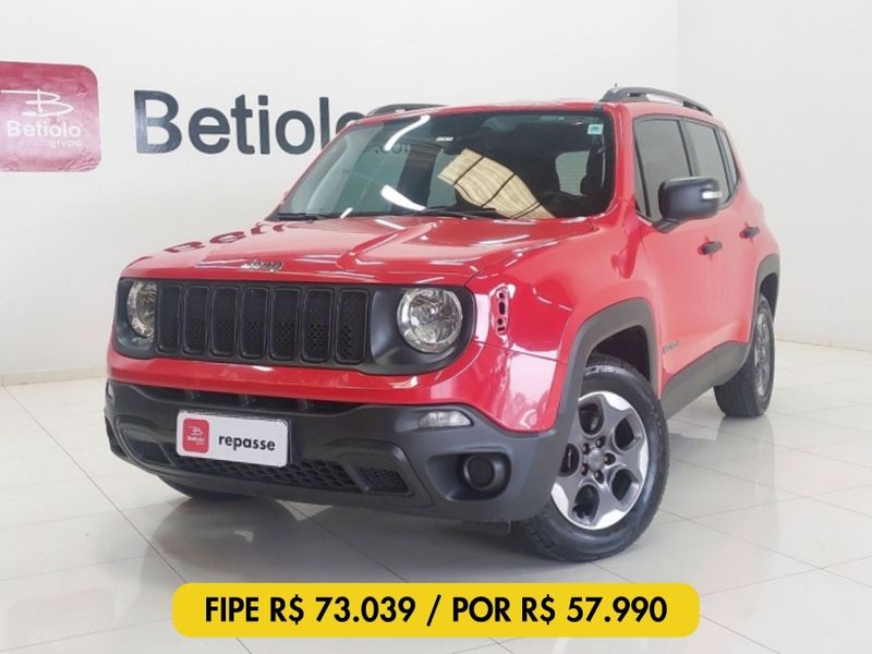 JEEP RENEGADE 1.8 16V FLEX SPORT 4P MANUAL 2018/2019 BETIOLO NOVOS E SEMINOVOS LAJEADO / Carros no Vale