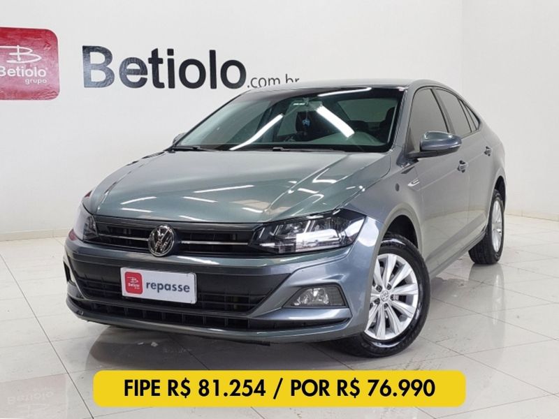 Volkswagen VIRTUS 1.0 200 TSI COMFORTLINE AUTOMÁTICO 2020/2021 BETIOLO NOVOS E SEMINOVOS LAJEADO / Carros no Vale