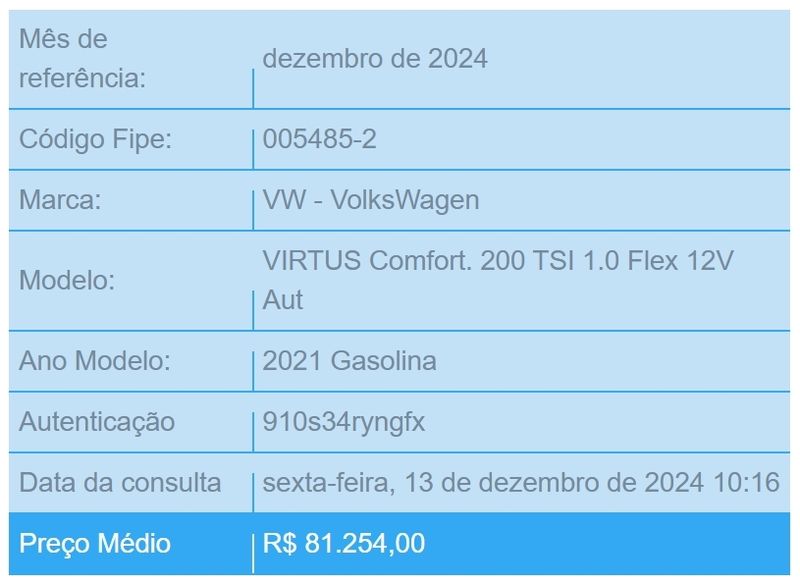 Volkswagen VIRTUS 1.0 200 TSI COMFORTLINE AUTOMÁTICO 2020/2021 BETIOLO NOVOS E SEMINOVOS LAJEADO / Carros no Vale