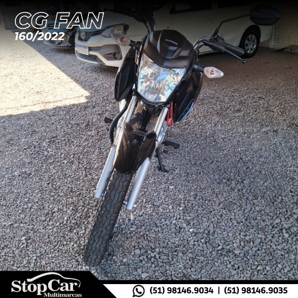 HONDA MOTOS CG 160 FAN 2022/2022 STOPCAR MULTIMARCAS ESTRELA / Carros no Vale