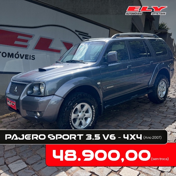 MITSUBISHI PAJERO SPORT 3.5 HPE 4X4 V6 24V 2007/2007 ELY AUTOMÓVEIS LAJEADO / Carros no Vale