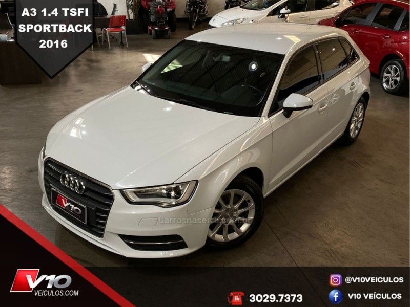 AUDI A3 1.4 TFSI SPORTBACK 16V S-TRONIC 2015/2016 V10 VEÍCULOS CAXIAS DO SUL / Carros no Vale