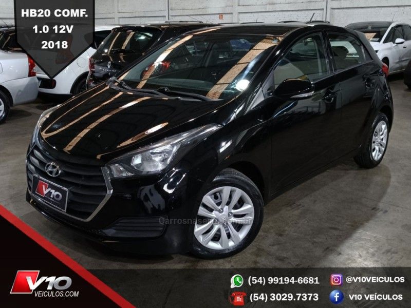 HYUNDAI HB20 1.0 COMFORT PLUS 12V 2018/2018 V10 VEÍCULOS CAXIAS DO SUL / Carros no Vale