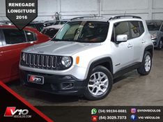 JEEP RENEGADE 1.8 16V LONGITUDE 2016/2016 V10 VEÍCULOS CAXIAS DO SUL / Carros no Vale