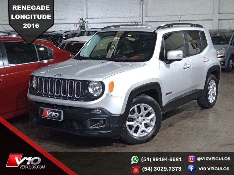 JEEP RENEGADE 1.8 16V LONGITUDE 2016/2016 V10 VEÍCULOS CAXIAS DO SUL / Carros no Vale