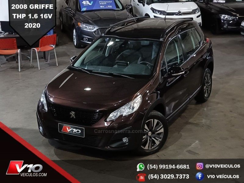 PEUGEOT 2008 1.6 16V THP GRIFFE 2020/2020 V10 VEÍCULOS CAXIAS DO SUL / Carros no Vale