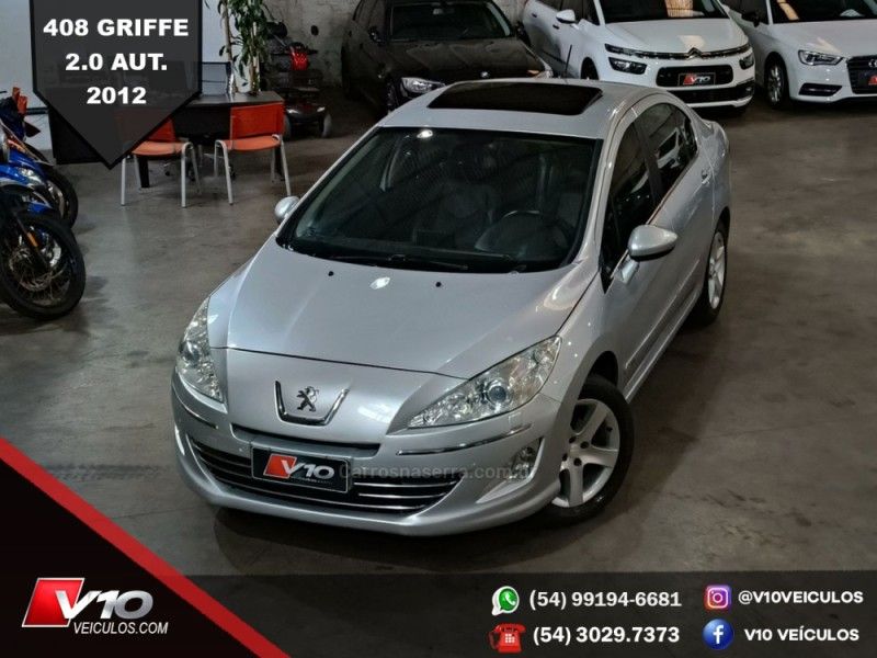 PEUGEOT 408 2.0 GRIFFE 16V 2011/2012 V10 VEÍCULOS CAXIAS DO SUL / Carros no Vale