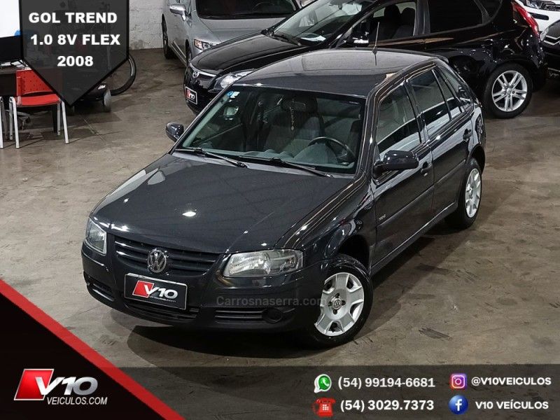 VOLKSWAGEN GOL 1.0 MI TREND 8V 2007/2008 V10 VEÍCULOS CAXIAS DO SUL / Carros no Vale