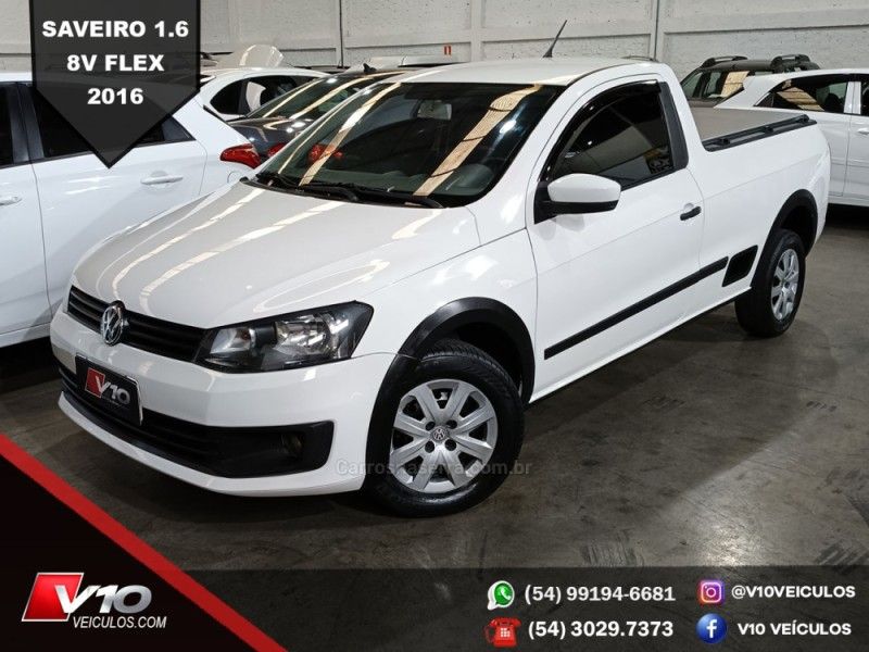 VOLKSWAGEN SAVEIRO 1.6 MI STARTLINE CS 8V 2015/2016 V10 VEÍCULOS CAXIAS DO SUL / Carros no Vale