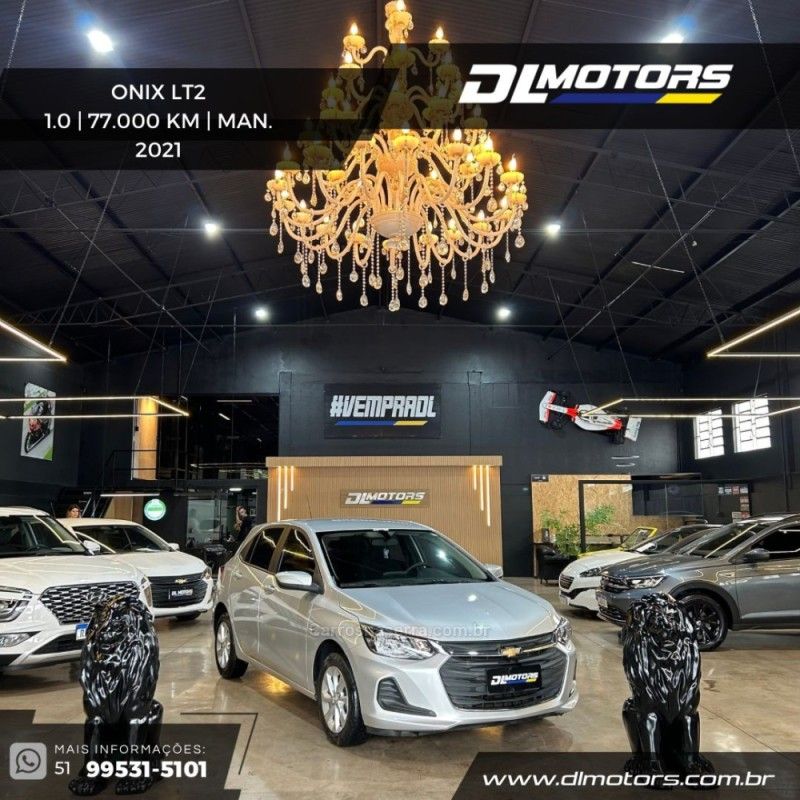 CHEVROLET ONIX 1.0 LT 12V TURBO 2020/2021 DL MOTORS LAJEADO / Carros no Vale