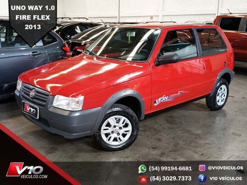 FIAT UNO 1.0 MPI MILLE WAY ECONOMY 8V 2013/2013 V10 VEÍCULOS CAXIAS DO SUL / Carros no Vale