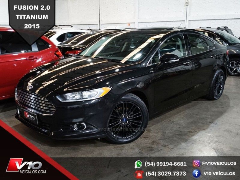 FORD FUSION 2.0 TITANIUM GTDI ECOBOOST FWD 2014/2015 V10 VEÍCULOS CAXIAS DO SUL / Carros no Vale