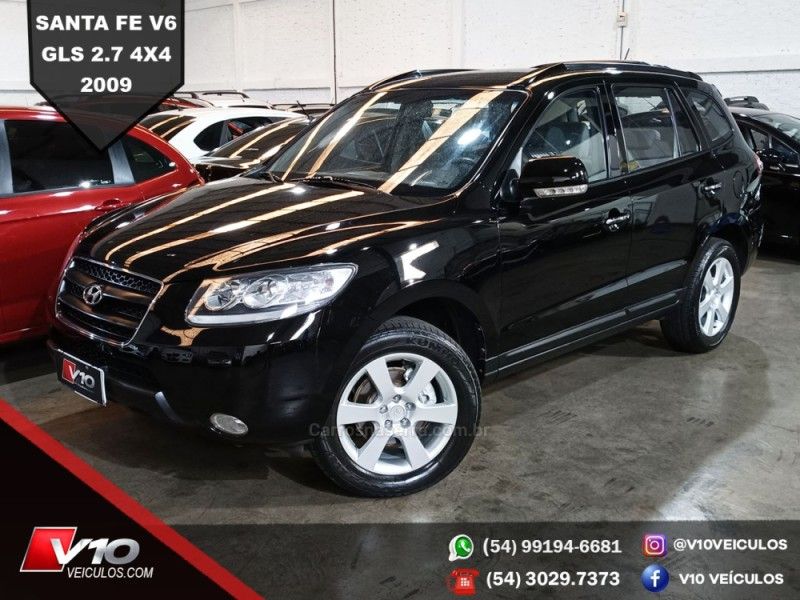 HYUNDAI SANTA FÉ 2.7 MPFI GLS V6 24V 200CV 2008/2009 V10 VEÍCULOS CAXIAS DO SUL / Carros no Vale