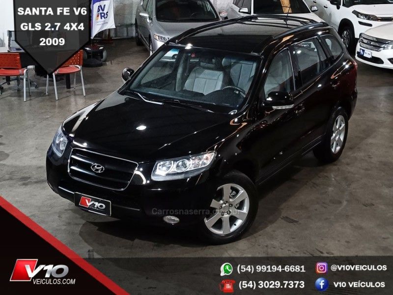 HYUNDAI SANTA FÉ 2.7 MPFI GLS V6 24V 200CV 2008/2009 V10 VEÍCULOS CAXIAS DO SUL / Carros no Vale