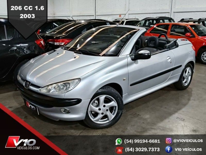 PEUGEOT 206 1.6 CC 16V 2002/2003 V10 VEÍCULOS CAXIAS DO SUL / Carros no Vale