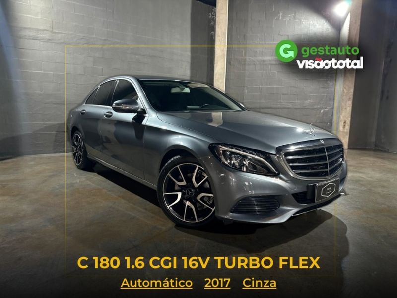 Mercedes-Benz C 180 1.6 CGI 16V TURBO FLEX 4P AUTOMÁTICO 2017/2017 CARRO AUTOMARCAS CAXIAS DO SUL / Carros no Vale