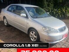 TOYOTA COROLLA 1.8 XEI 16V GASOLINA 4P MANUAL 2005/2005 ELY AUTOMÓVEIS LAJEADO / Carros no Vale