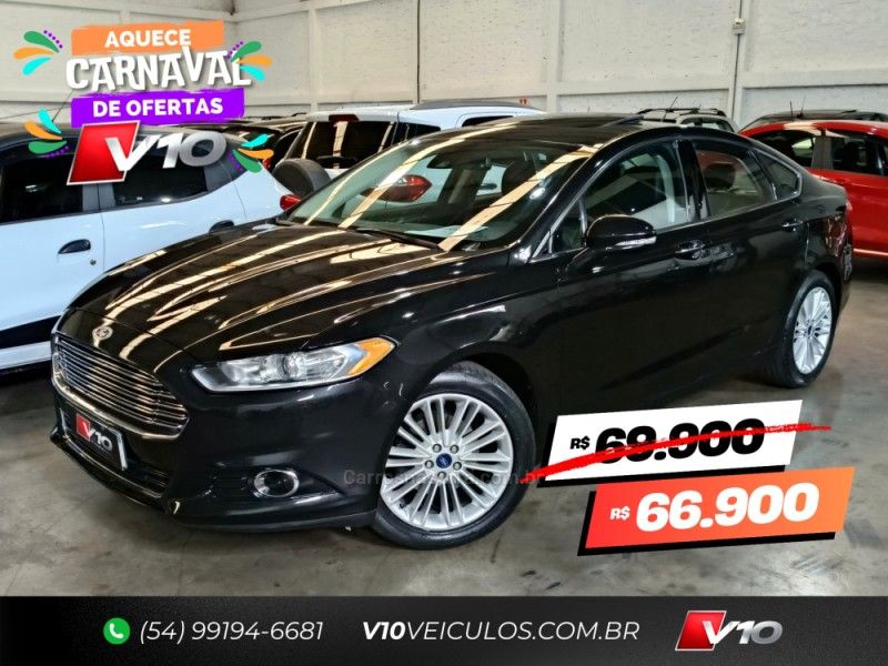 FORD FUSION 2.0 TITANIUM GTDI ECOBOOST FWD 2014/2015 V10 VEÍCULOS CAXIAS DO SUL / Carros no Vale