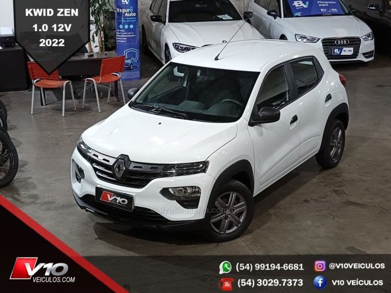 RENAULT KWID 1.0 12V SCE ZEN 2021/2022 V10 VEÍCULOS CAXIAS DO SUL / Carros no Vale