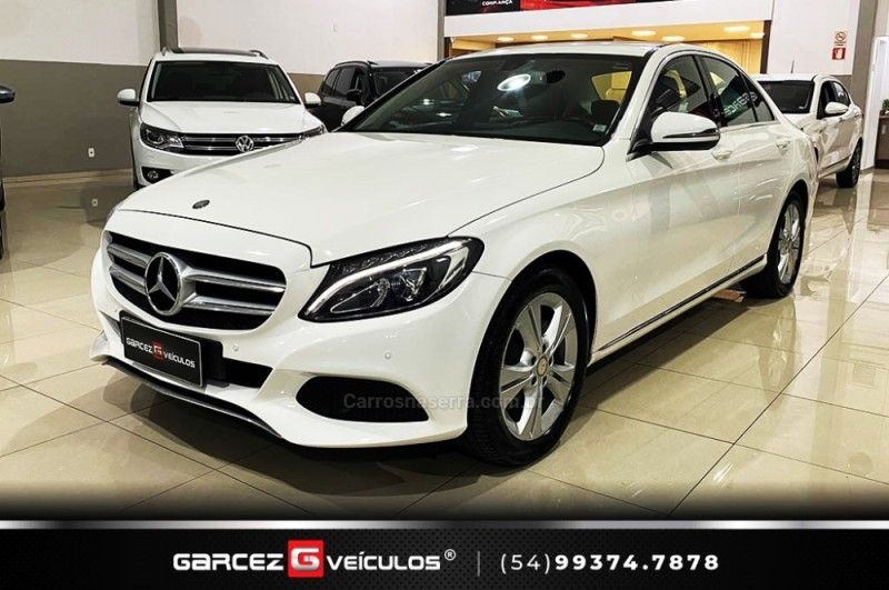 MERCEDES-BENZ C 180 1.6 CGI EXCLUSIVE 16V TURBO 2015/2016 GARCEZ VEÍCULOS BENTO GONÇALVES / Carros no Vale