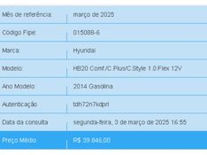 Hyundai HB20 1.0 COMFORT 12V FLEX 4P MANUAL 2014/2014 BETIOLO NOVOS E SEMINOVOS LAJEADO / Carros no Vale